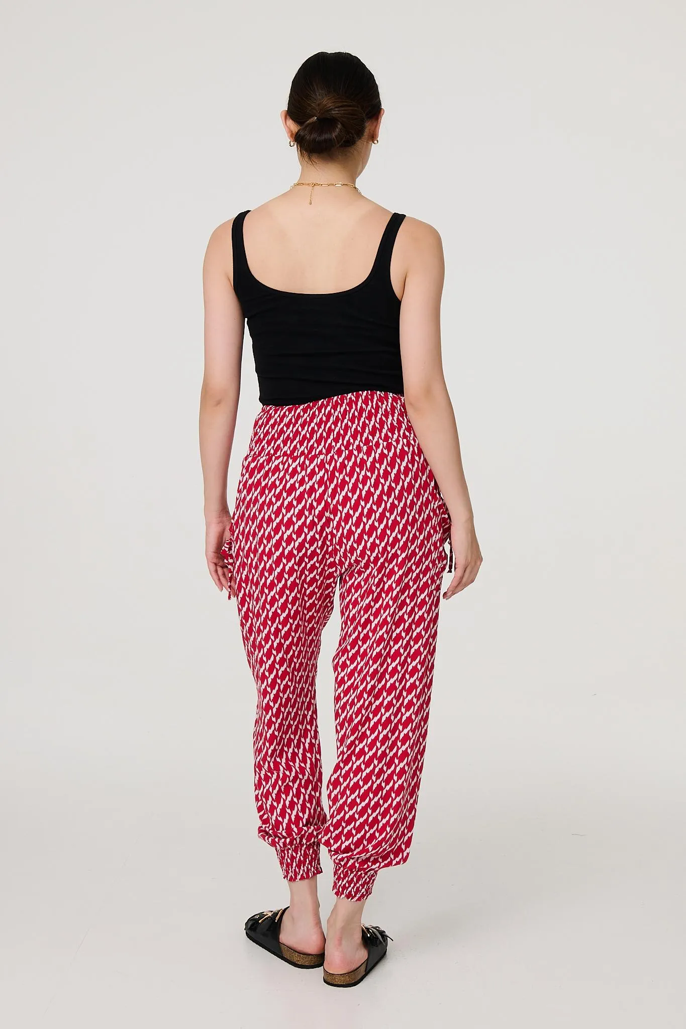 Printed Tapered Harem Trousers