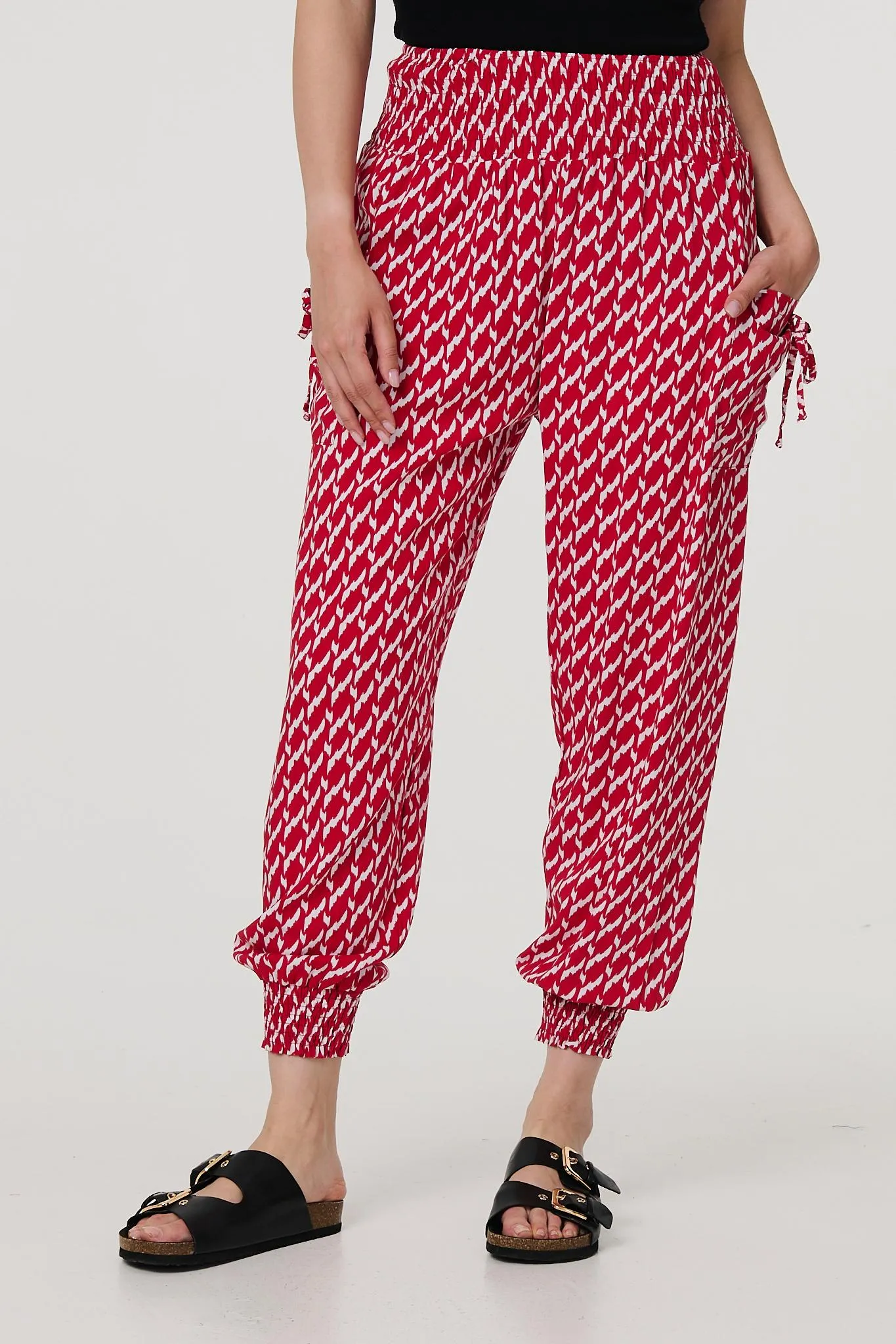 Printed Tapered Harem Trousers