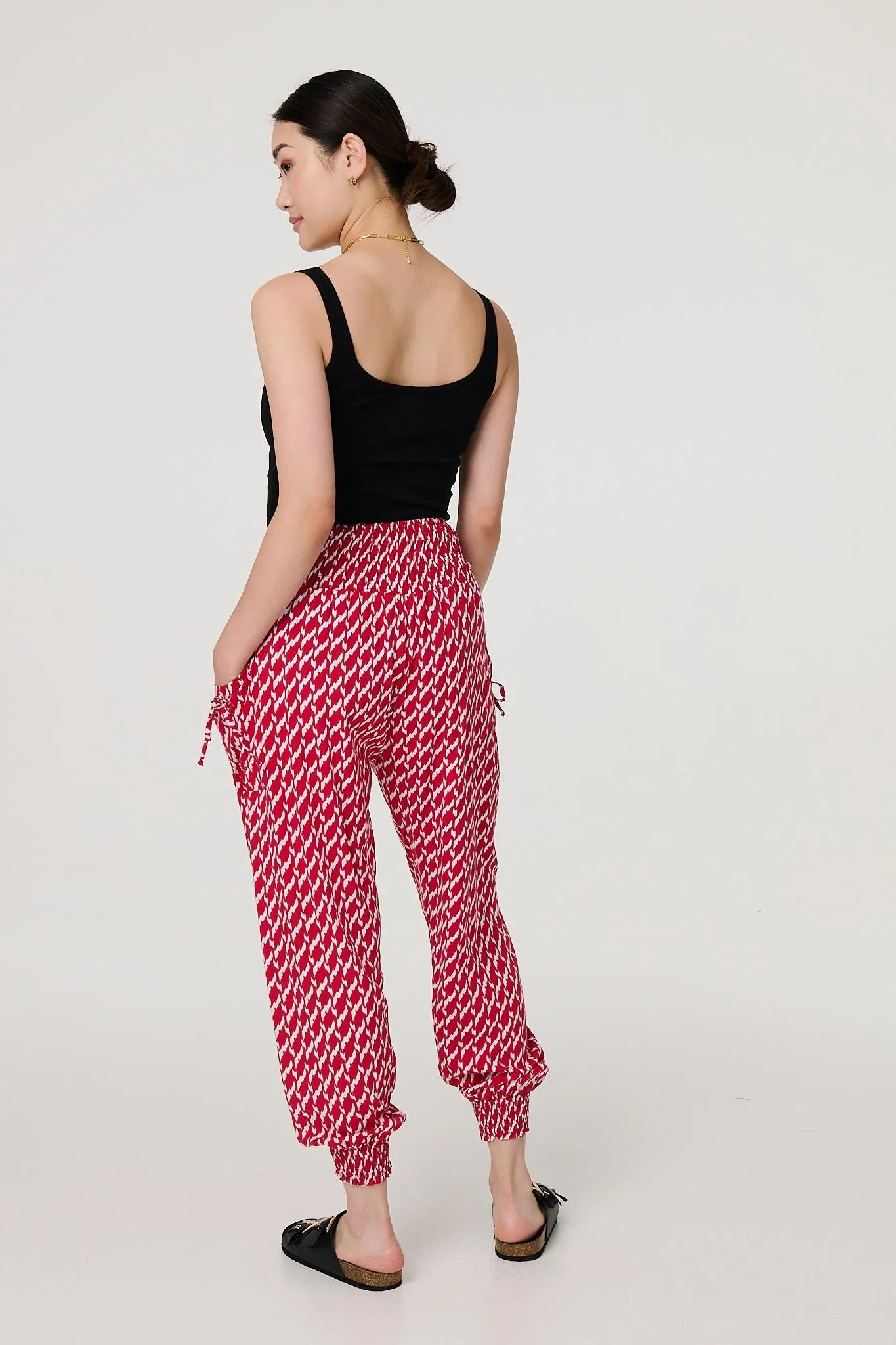 Printed Tapered Harem Trousers