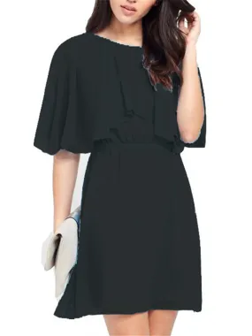 Round neck Slim Fit Chiffon Dress