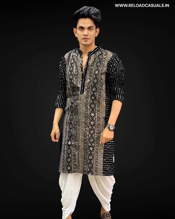 Round Work & Line Designer Kurta