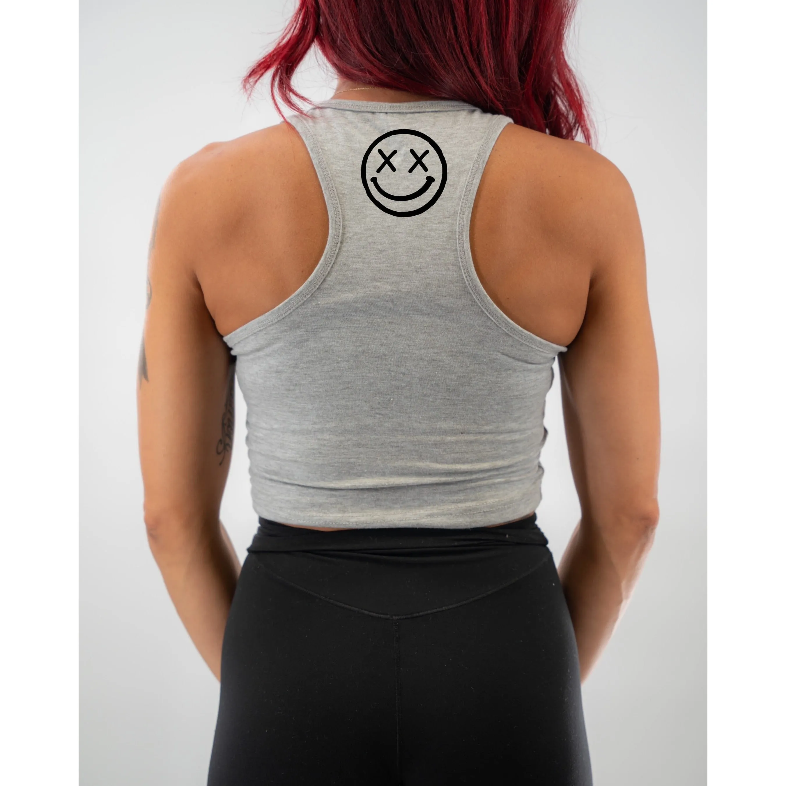 Salty Savage Ladies "MUSCLE MOMMY" Racerback Crop Tank