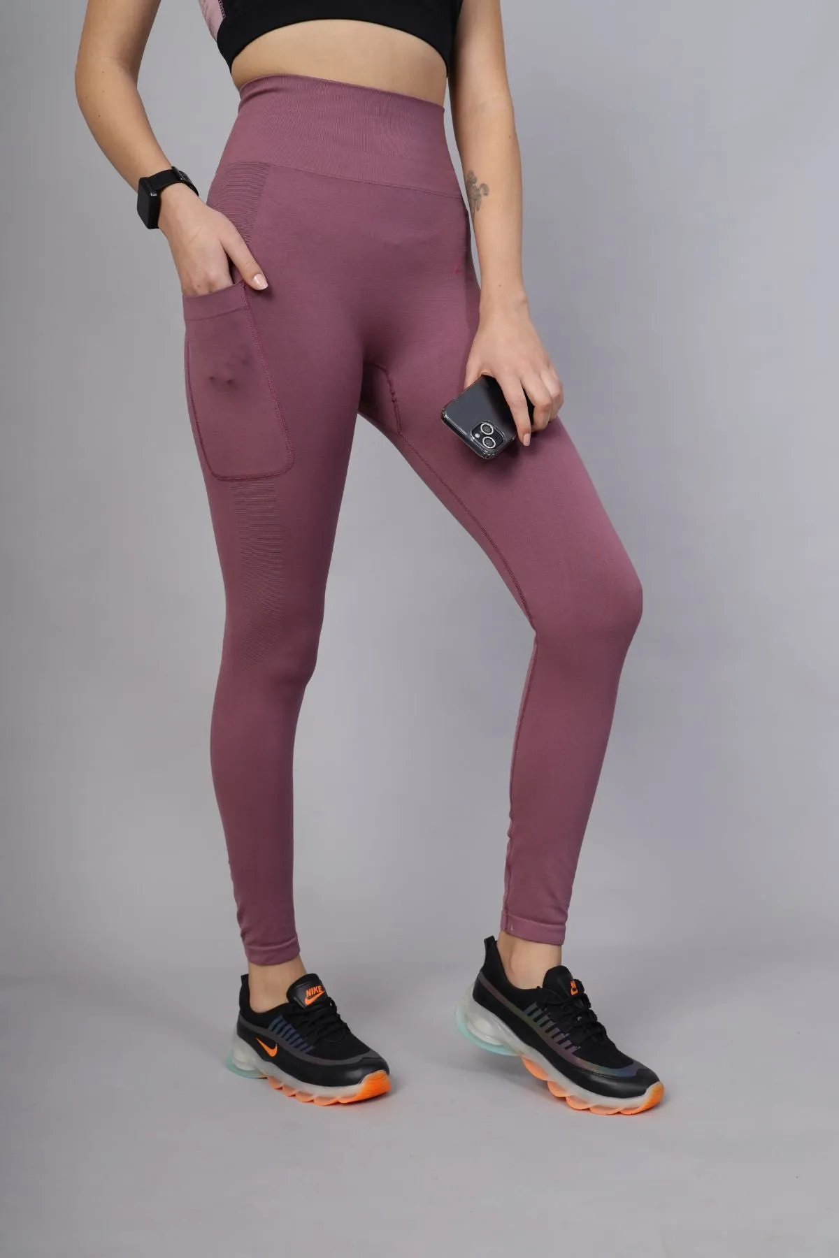 Seamless High Waisted Tummy Compression Tulipwood Postpartum Leggings