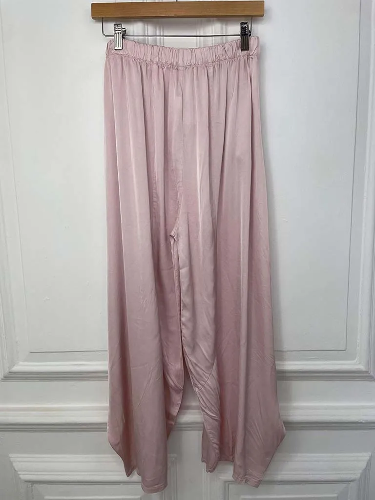 Silk Feel Cocoon Trousers - Blush