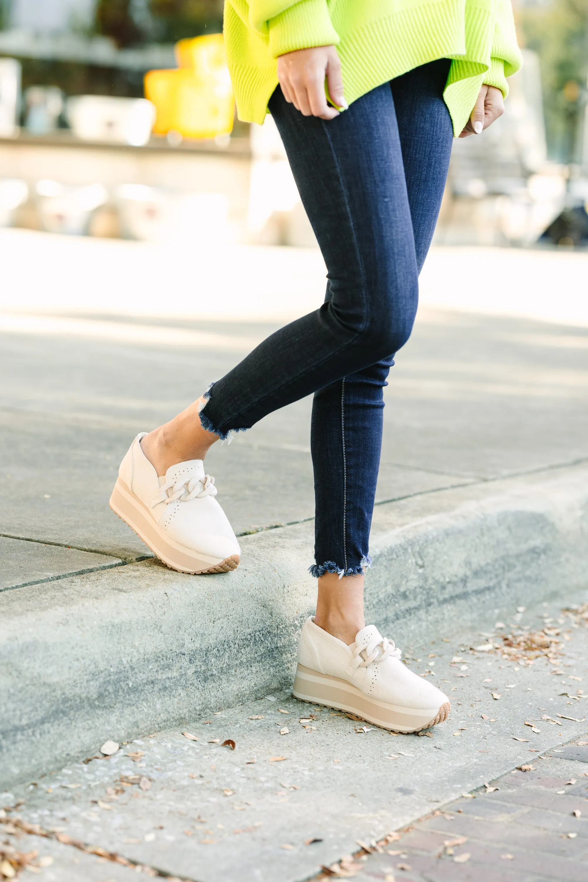 Stay On Course Ivory White Sneakers