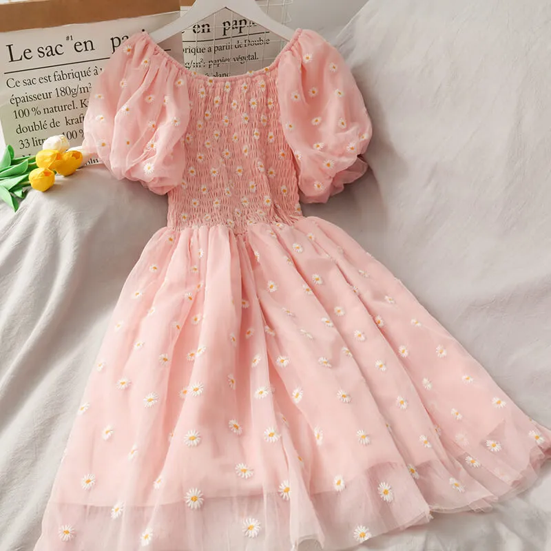 SWEET DAISY MESH DRESS BY60805