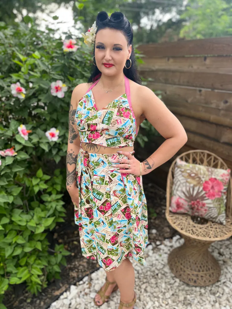 Tootie's Summer Playsuit - Hawaiian Print