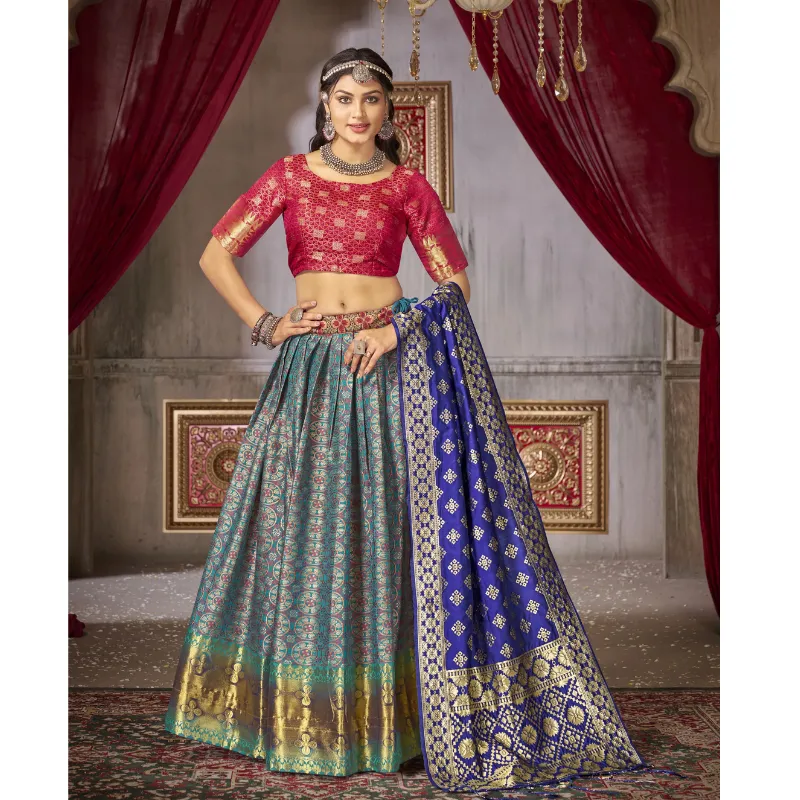 Traditional Women's Lehenga Choli Dupatta