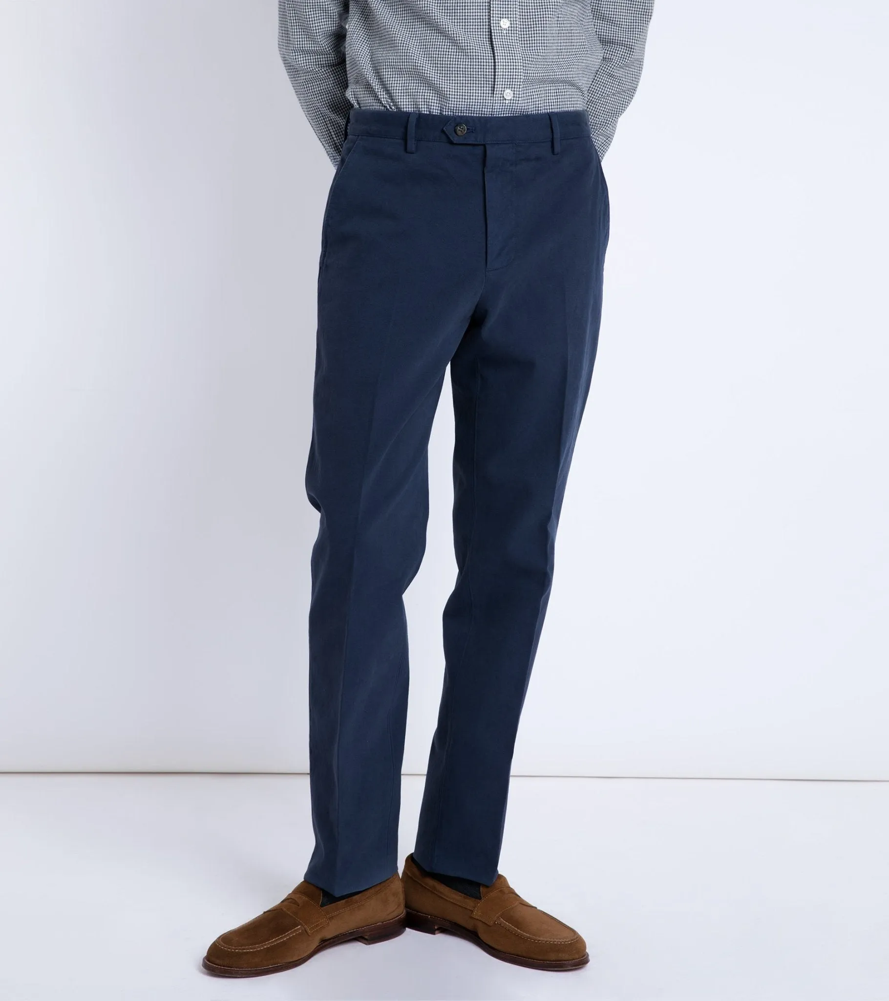 Trunk Stanhope Cotton Twill Trousers: Washed Navy