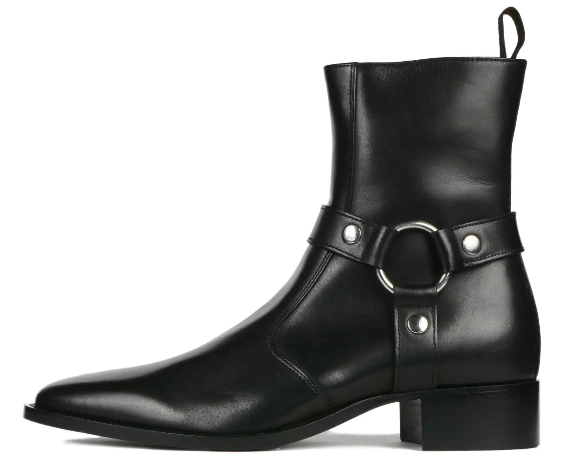 Vincent Harness Zip Boot Black