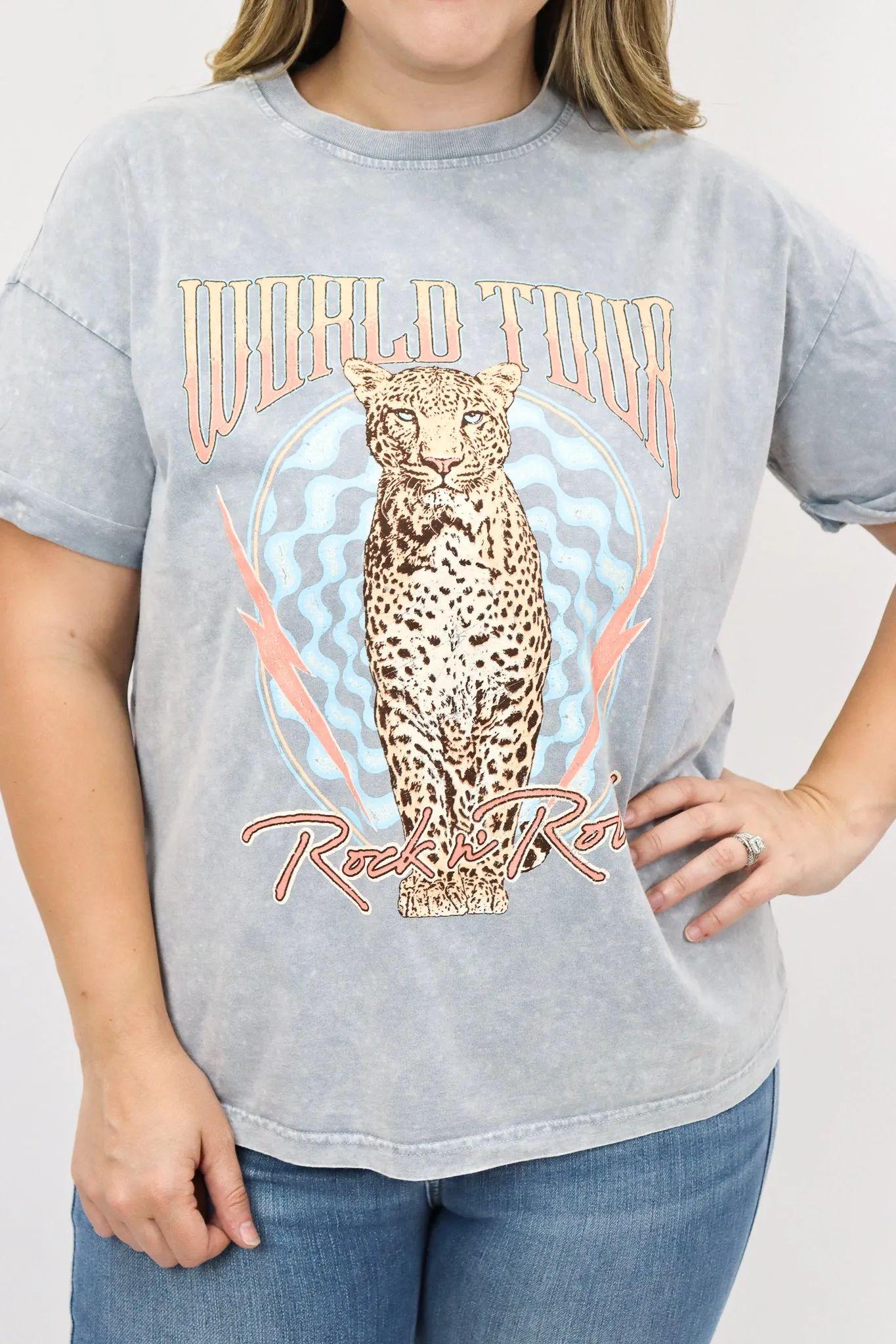 World Tour Leopard Graphic Tee