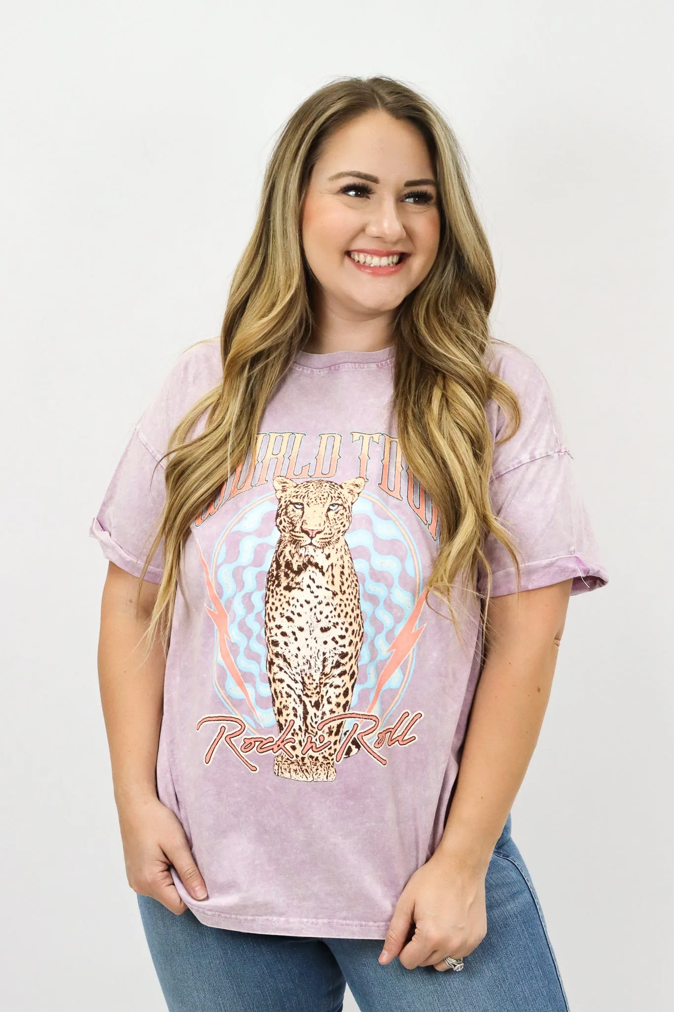 World Tour Leopard Graphic Tee